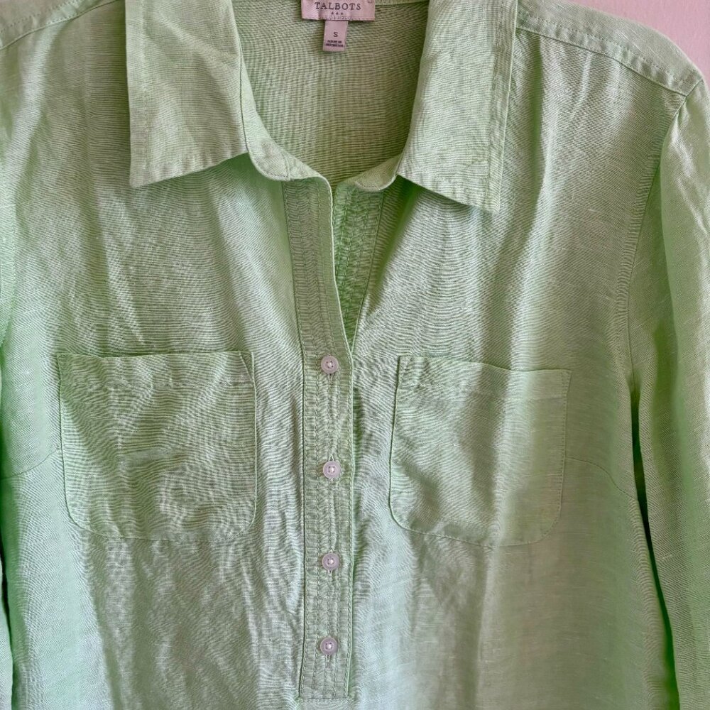 Talbots Linen Blend Top Size 4 - Picture 5 of 7